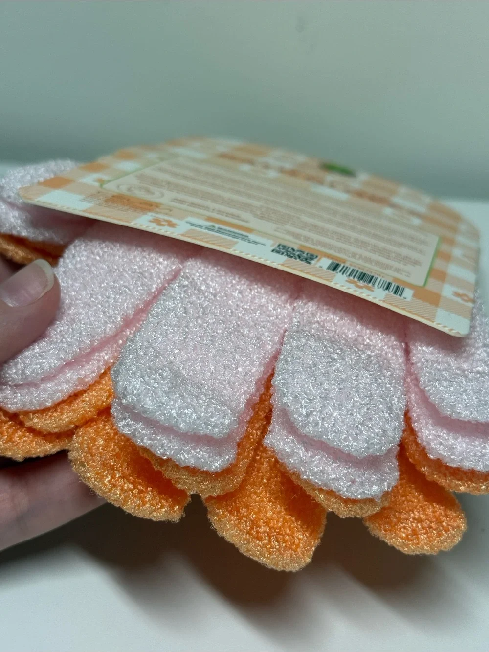 Strawberry Shortcake X Celavi Exfoliating Bath Gloves 2pk Orange Pink